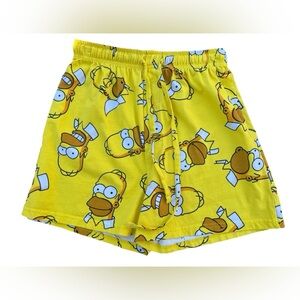 Universal Studios The Simpsons Homer 100% Cotton Yellow Lounge Shorts,Kidcore|MD